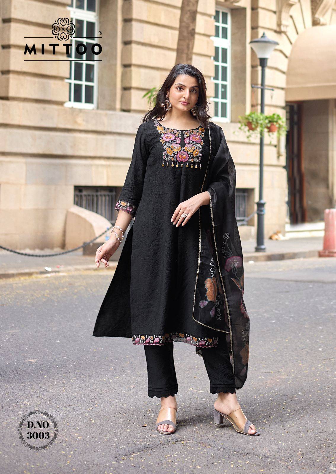Aarzoo By MITTOO 3001 To 3006 Series Beautiful Festive Suits Colourful Viscose Weaving Stitched Dresses At Wholesale Price